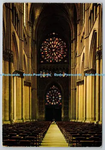 D305897 Marne Cathedrale de Reims Le revers du Grand Portail et les Roses Ouest