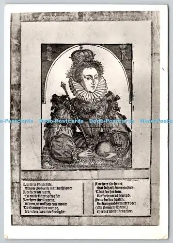 D305925 The British Museum Woodcut portrait of Queen Elizabeth I Giles Godhead H