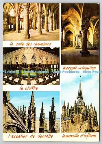 D305926 Le Mont Saint Michel Salle des Chevaliers Crypte de l aquilon Cloitre L