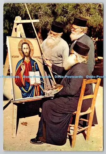 D305927 Famagusta Drei Väter und Ikonenmaler des Klosters St. Barnabas J Art
