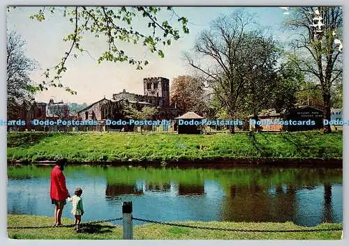 D311950 Appleby in Westmorland River Eden mit St Lawrence Church im Hintergrund