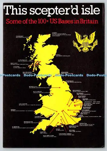 D305944 Karte Dieses Zepter ist einige der 100 US-Basen in Großbritannien UK Informationen