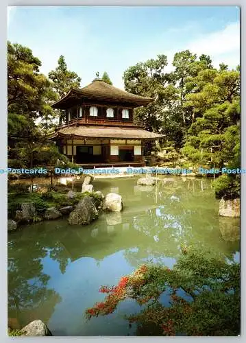 D306017 Kyoto Ginkakuji Tempel Silber Pavillon NBC Japan Postkarte