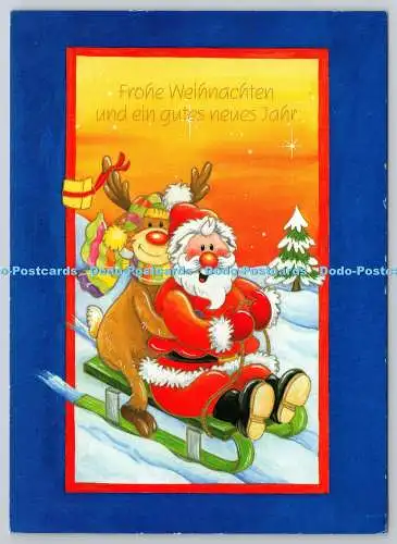 D306307 Frohe Weihnachten und ein gutes neues Jahr Deutschland Postkarte