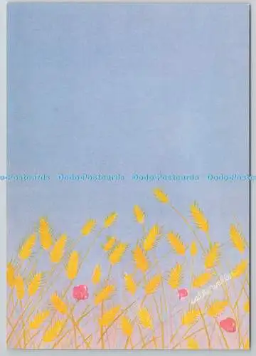 D306318 Golden Wheat Cathe Waller Galerie Naifs et Primitifs Paris Vintage Karte