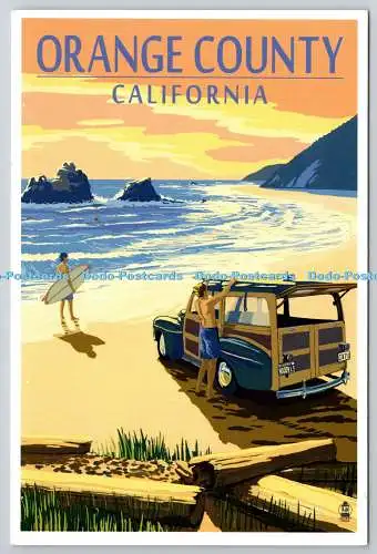 D306340 Orange County California Woody on Beach Lantern Press Original Poster Nr.