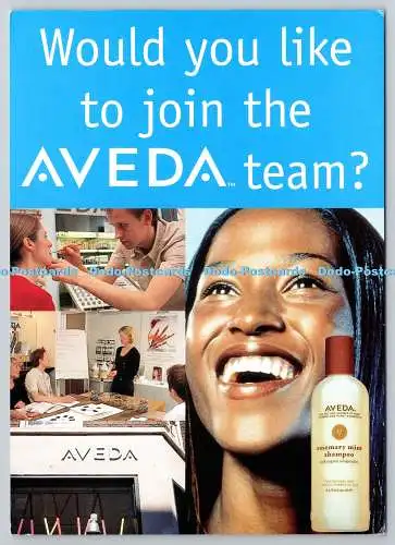 D306352 Möchten Sie dem AVEDA-Team beitreten Bewerbung London Postkarte
