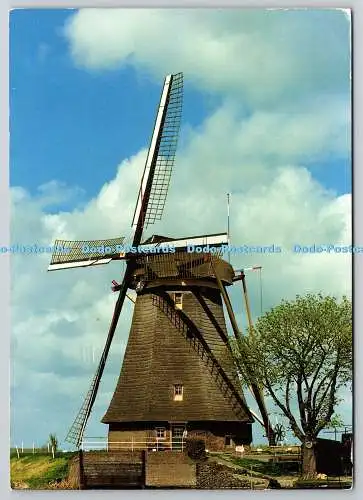 D312706 Kinderdijk. Funkie Poldermolens. Türwagen Herp. Spanjersberg BV. PM Rot