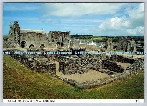 D312038 Abtei St. Dogmael. Nahe Strickjacke. Pembrokeshire Eye Postkarten. Barrie Le