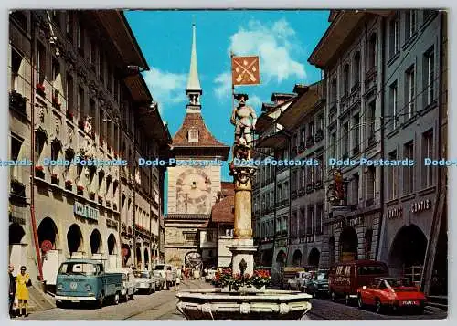 D312077 Bern. Marktstraße und Uhrturm. Rowesa