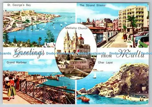 D312120 Grüße aus Malta. Grand Harbour. Alfred Galea Zammit. Multi View