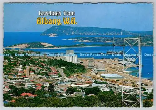 D312131 Grüße aus Albany. W.A. City und King George Sound vom Aussichtspunkt