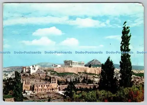 D312174 Athen. Die Akropolis von Philopappe aus gesehen. Delta. G. Trimboli