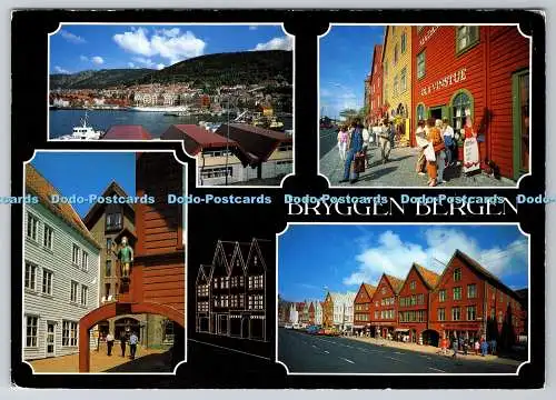 D312199 Bergen. Norwegen. The Old Warehouses Bryggen. Aune. Multi View