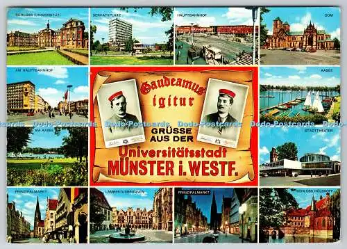 D312201 Grusse aus der Universitätsstadt Münster i. Westf. Am Aasee. Multi View