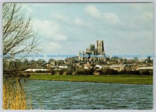 D312207 Ely Cathedral und der Fluss Ouse. Richter. C. 6054. X