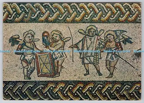 D312246 Römische Villa Bignor. Amor Gladiatoren. J. Arthur Dixon. Newport. I.W.En