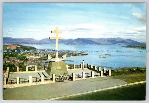 D312308 Renfrewshire. Greenock. Gourock und Firth of Clyde vom Kreuz Lothringen