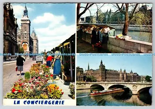 D312318 La Conciergerie. Paris. Trois Aspects de la Conciergerie A Gauche. Gesang