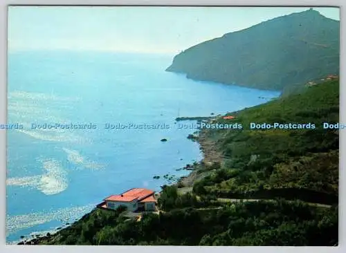 D312943 Porte Ercole. Panoramablick. Da Fotocolor Discart. Policrom