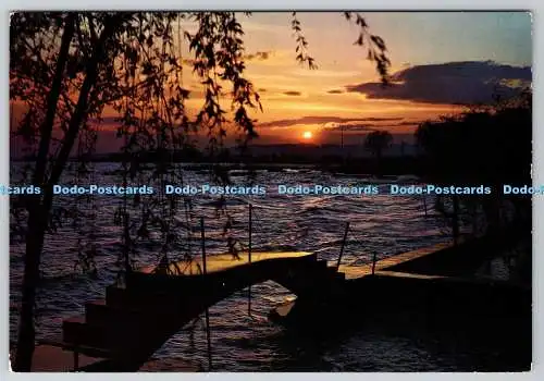 D312953 Die Lacke Trasimeno. Sonnenuntergang. Kodak Ektachrome. Multigraf Terni