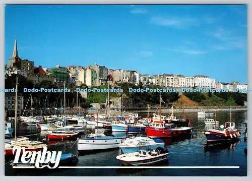 D312962 Tenby. Haven Colourprint. Pembroke Dock. Pembrokeshire Eye Postkarten. Ha