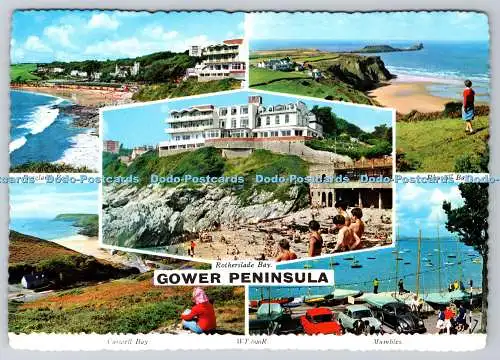 D312968 Gower Peninsula. Bamforth und Co. Holmfirth. Yorks. Multi View