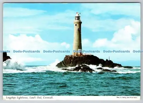 D314099 Cornwall. Lands End. Longships Lighthouse. E. Ludwig. John Hinde. London
