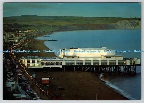 D316933 Sandown Esplanade und Pier bei Nacht. Isle of Wight. DRG. J. Arthur Dixon