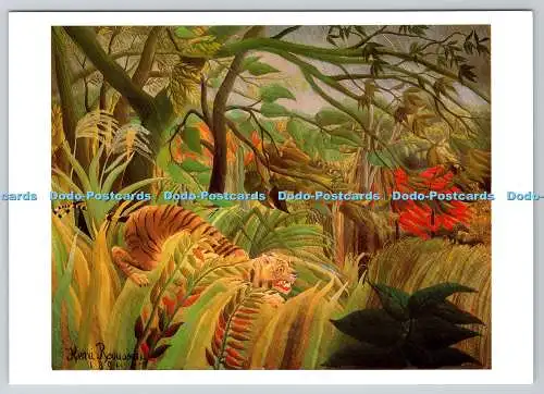 D313124 Tiger im tropischen Sturm überrascht. Henri Rousseau. The National Galler
