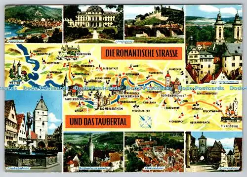 D316973 Karten. Taubertal. Schoning und Co. Lübeck. PM Edelfingel. 1972. Multi Vie