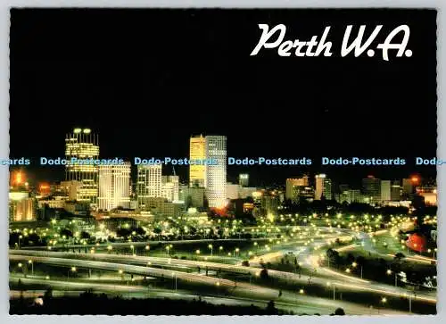 D314143 Western Australia. Perth. Blick auf die Lichter der Stadt vom Kings Park. Midge Dis