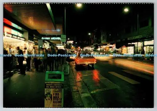 D314149 Berühmte Darlinghurst Road und Kings Cross bei Nacht. ETCO. Engelander Trad