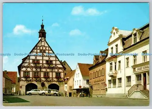 D313165 Krumbach. Schwaben. Marktplatz. Agfacolor. Cekade AO. Cramers Kunstansta