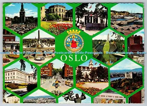 D314155 Norwegen. Oslo. Mittet. PM. Lom. 1973. Postkarte. Multi View