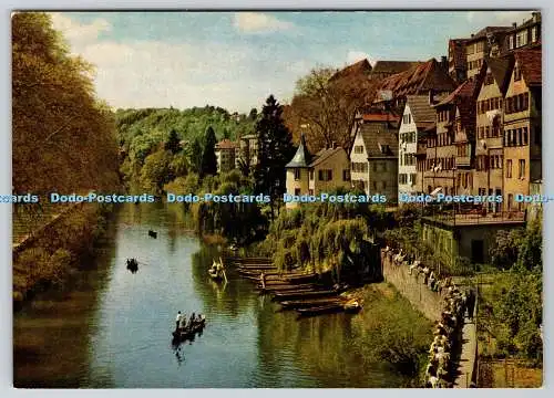 D313169 Universitätsstadt Tübingen. Am Neckar mit Holderlinturm. Gebr. Metz. Agf