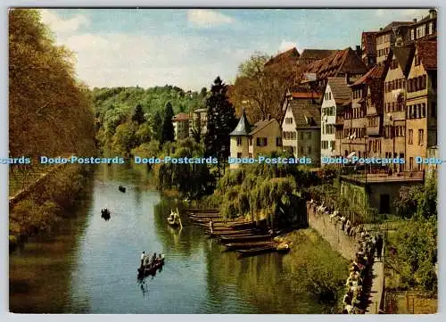 D313170 Universitätsstadt Tübingen. Am Neckar mit Holderlinturm. Gebr. Metz. Agf