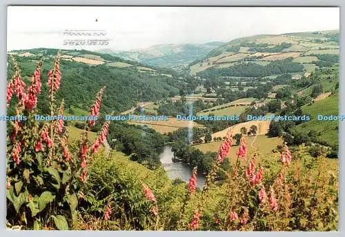 D314199 Wye Valley vom Twmpath bei Erwood. Ruth Hargest. Gedankenfabrik.