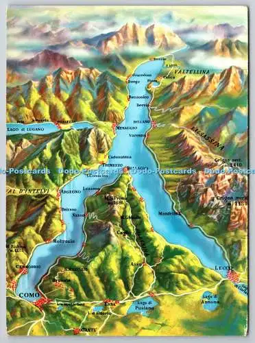 D322262 Karten. Valtellina. Valsassina. Garami. Milano