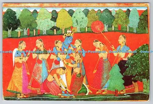 D314208 Indien. Basohli. Krishna macht Liebe mit Gopies. Serie Geeta Govinda. Ich