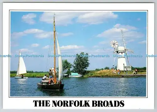 D314229 England. Norfolk Broads. Thurne Mühle. Jarrold. Norwich. CKNB 9. Postkarte