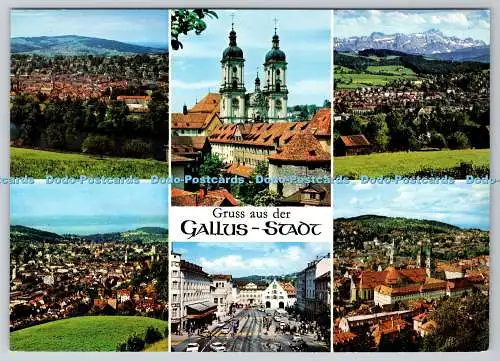 D317069 Gallus Stadt. St. Gallen. Schweiz. Agfacolor. Foto Gross St Gallen O St
