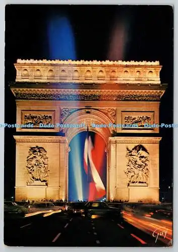 D322304 Paris. L Arc de triomphe de L Etoile illumine. Gerard Chardonnet. Editio