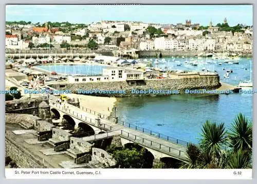 D317075 St Peter Port von Castle Cornet. Guernsey C.I. GP-Publikation. E.T.W