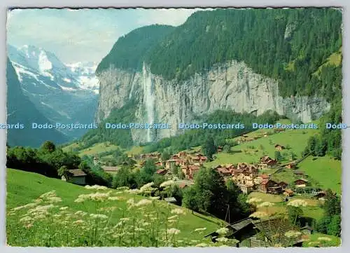 D314252 Schweiz. Lauterbrunnen. PM. Brienz. 1963. Stadtstempel. Postkarte