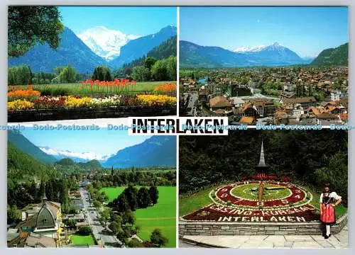 D317127 Interlaken. Jungfrau. Blick auf Niesen. Hoheweg. Kursaal. Globetrotter G