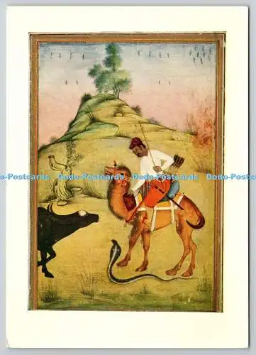 D322400 Der Kamelreiter die Schlange und der Büffel. Illustration gemalt von Anant.