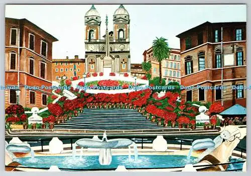 D313371 Paesaggi Romani di Pasquale Giagnorio. Roma. Infiorata delle azalee a Pi