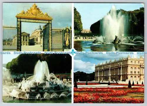 D314357 Versailles. Gitter d Honneur. Bassin d Apollon. Bassin de Latone. Chatea