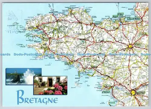 D313378 Karten. Bretagne. Mehrfachansicht. Michelin. Couleurs de Bretagne. Edition D A